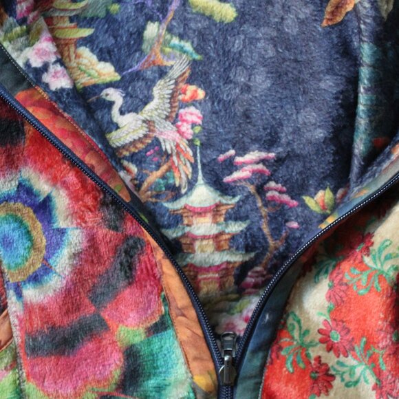 New Johnny Was Joan Zip Sherpa Jacket, reversible jacket. - Picture 11 of 13